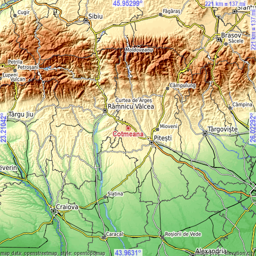 Topographic map of Cotmeana