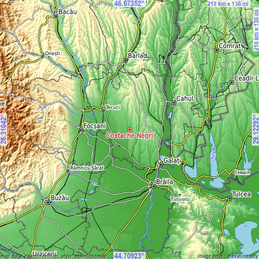 Topographic map of Costache Negri