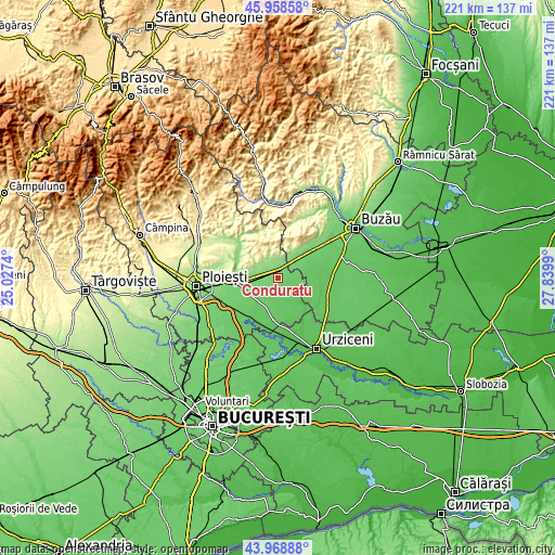 Topographic map of Conduratu