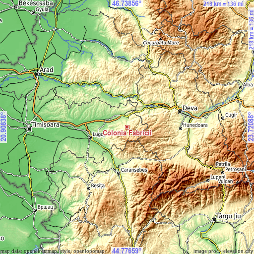 Topographic map of Colonia Fabricii