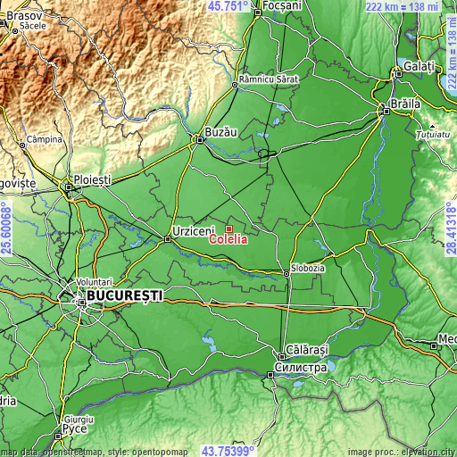 Topographic map of Colelia