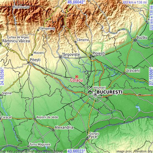 Topographic map of Colacu