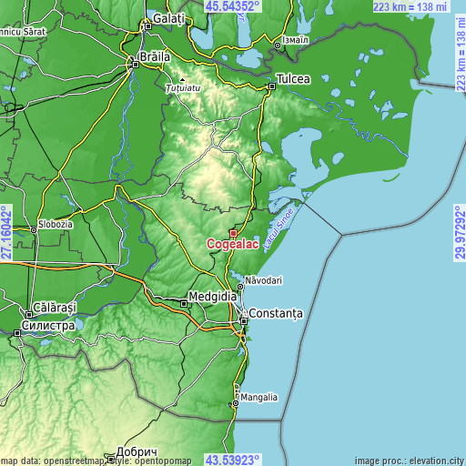 Topographic map of Cogealac