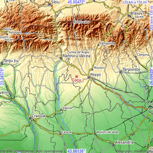 Topographic map of Cocu