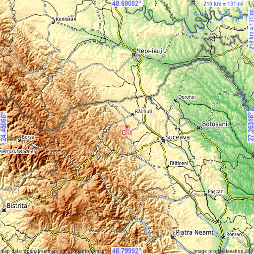 Topographic map of Clit