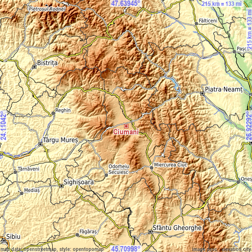 Topographic map of Ciumani