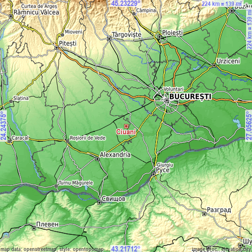 Topographic map of Ciuani