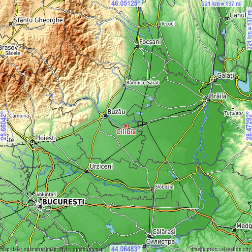 Topographic map of Cilibia