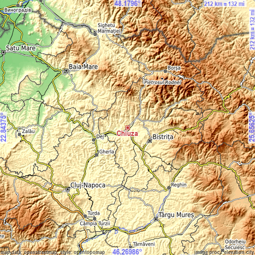 Topographic map of Chiuza