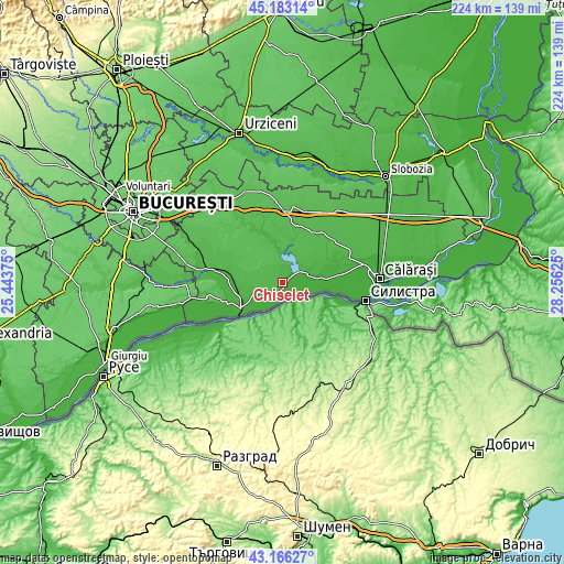 Topographic map of Chiselet