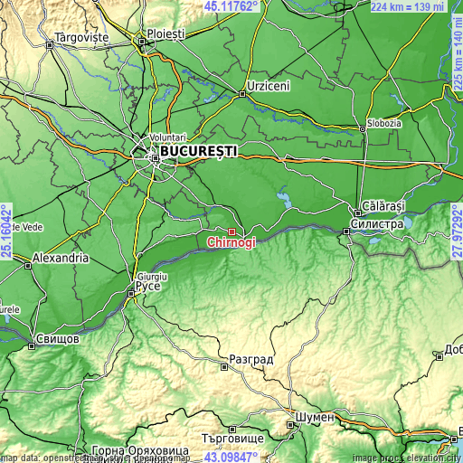 Topographic map of Chirnogi