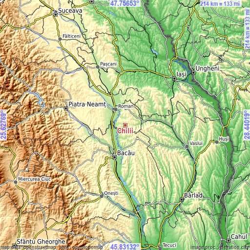 Topographic map of Chilii