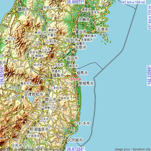 Topographic map of Sōma