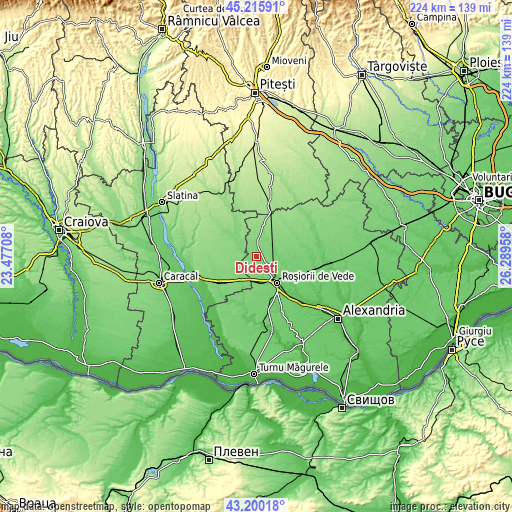 Topographic map of Didești