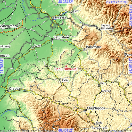 Topographic map of Cehu Silvaniei