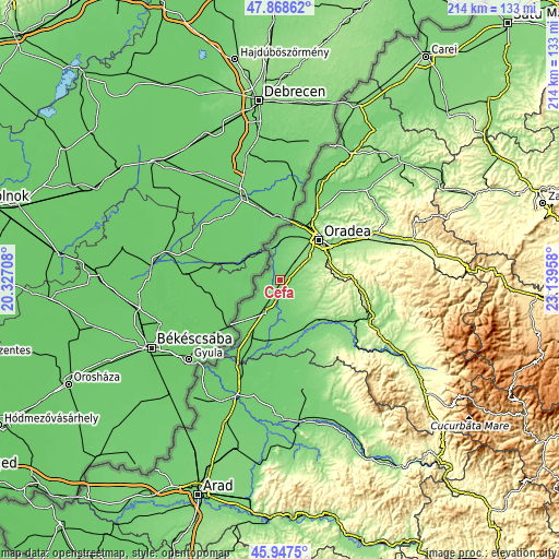 Topographic map of Cefa