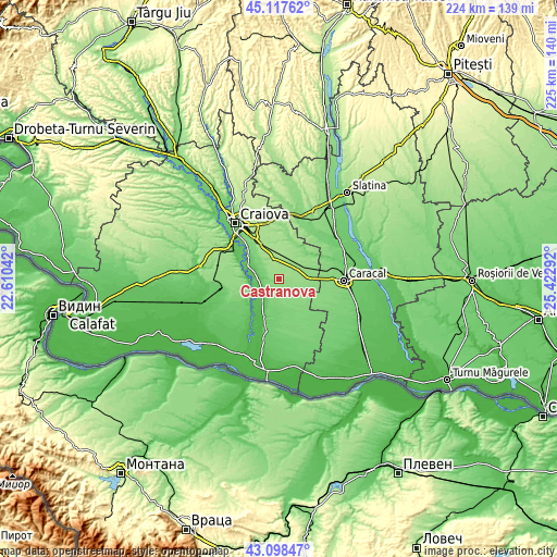 Topographic map of Castranova