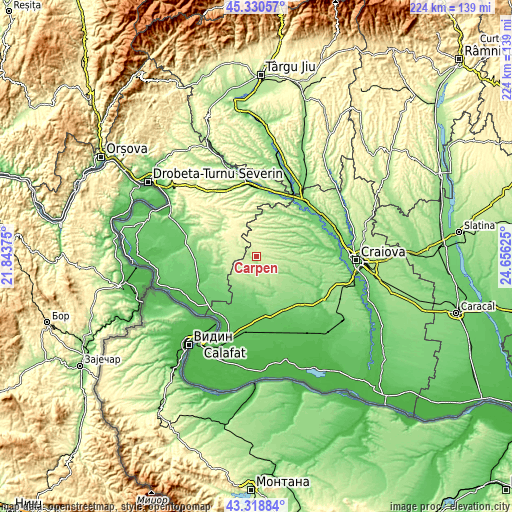 Topographic map of Carpen