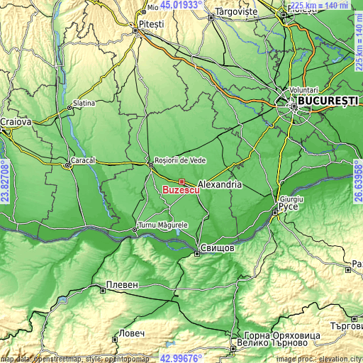 Topographic map of Buzescu