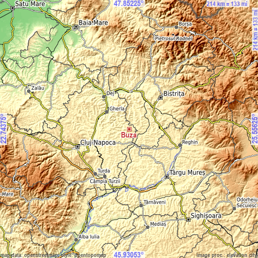 Topographic map of Buza