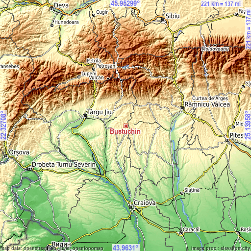 Topographic map of Bustuchin