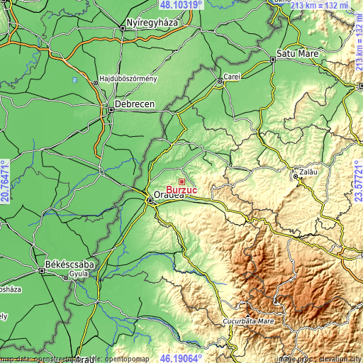 Topographic map of Burzuc