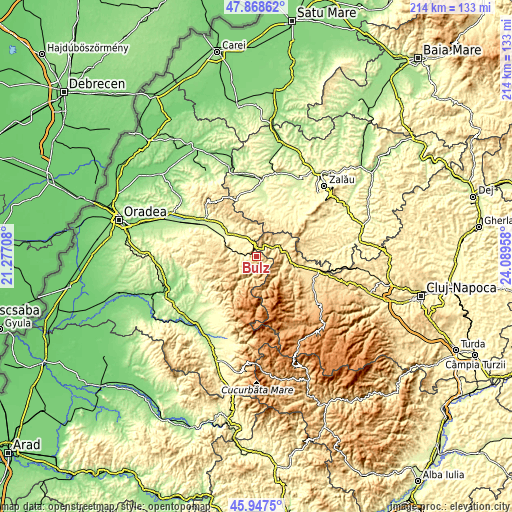 Topographic map of Bulz