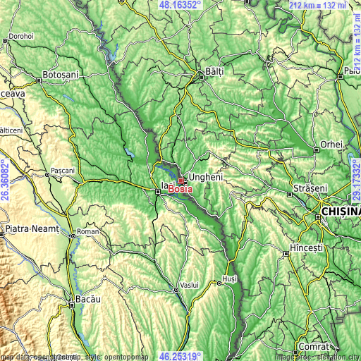 Topographic map of Bosia