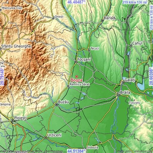 Topographic map of Bogza