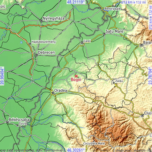 Topographic map of Bogei