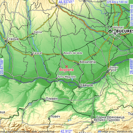 Topographic map of Bogdana