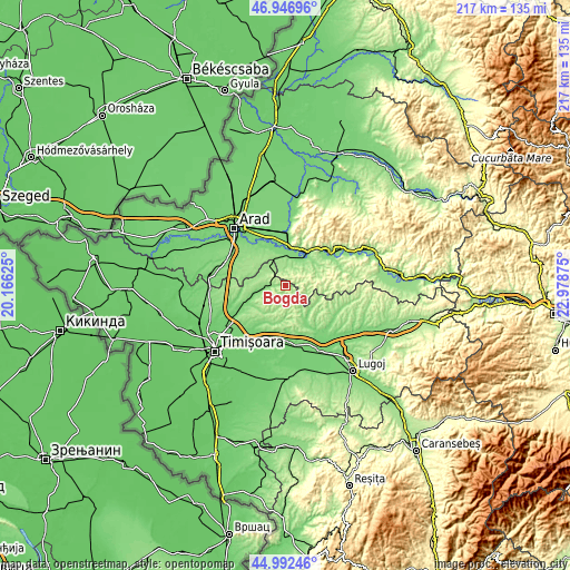 Topographic map of Bogda