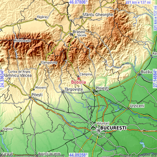 Topographic map of Bobolia