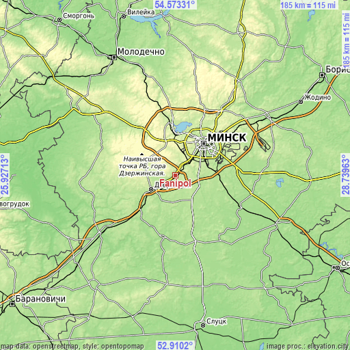 Topographic map of Fanipol