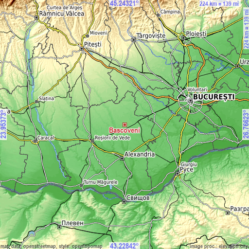 Topographic map of Bâscoveni