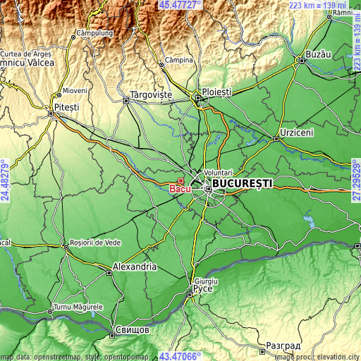 Topographic map of Bâcu