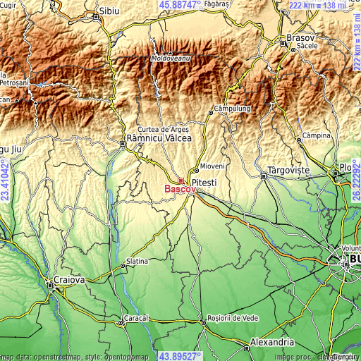 Topographic map of Başcov