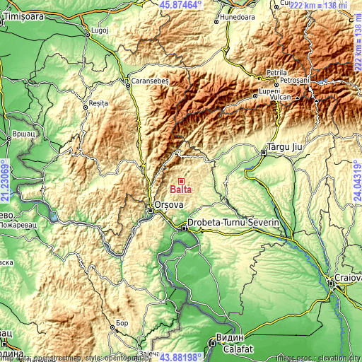 Topographic map of Balta