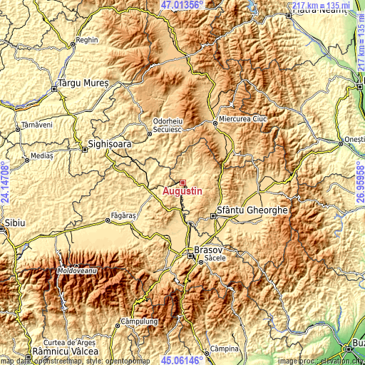 Topographic map of Augustin