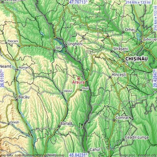 Topographic map of Arsura