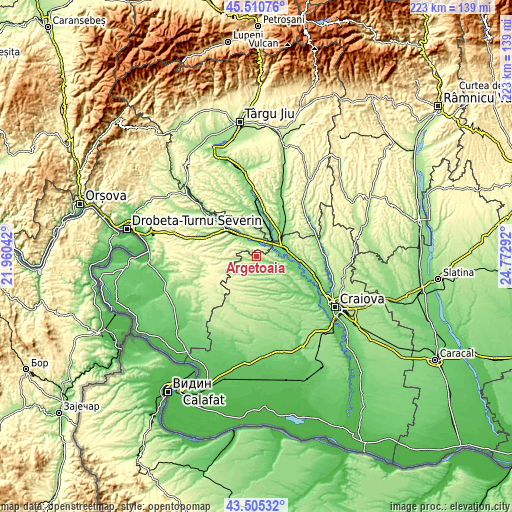 Topographic map of Argetoaia