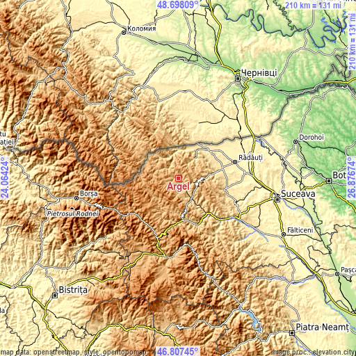 Topographic map of Argel