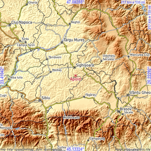 Topographic map of Apold