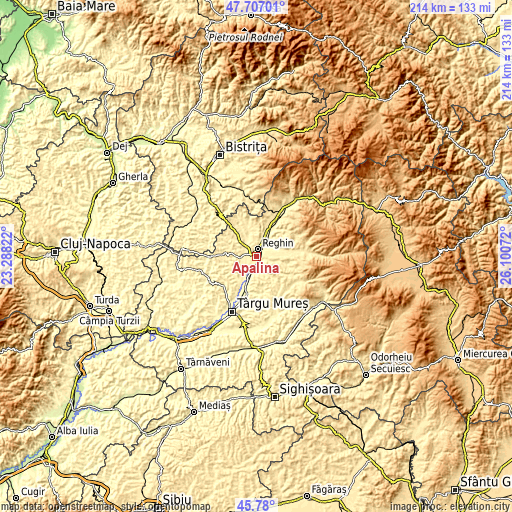 Topographic map of Apalina