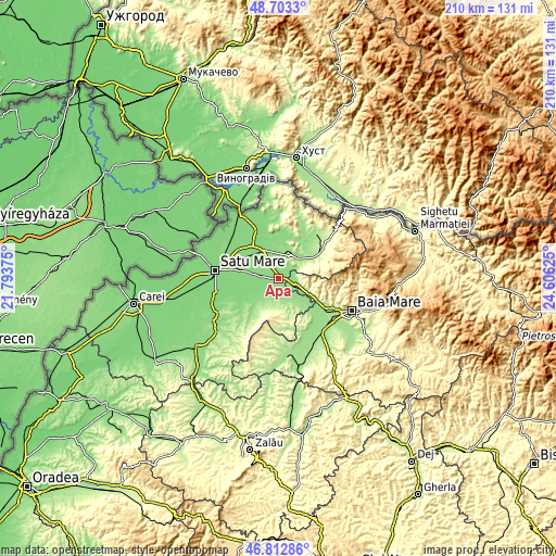 Topographic map of Apa