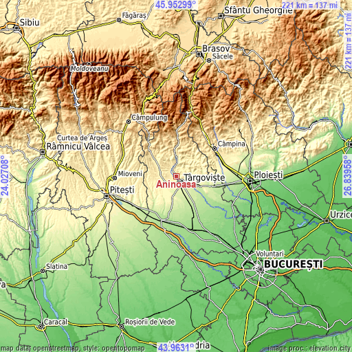 Topographic map of Aninoasa