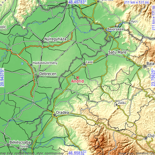 Topographic map of Andrid