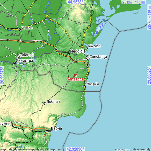 Topographic map of Amzacea