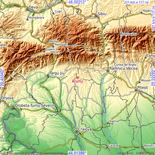 Topographic map of Alunu