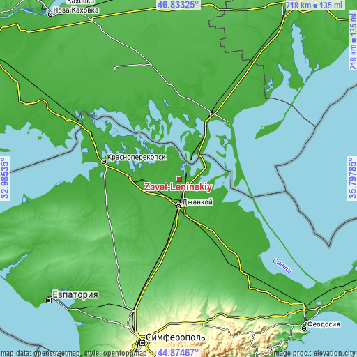 Topographic map of Zavet-Leninskiy